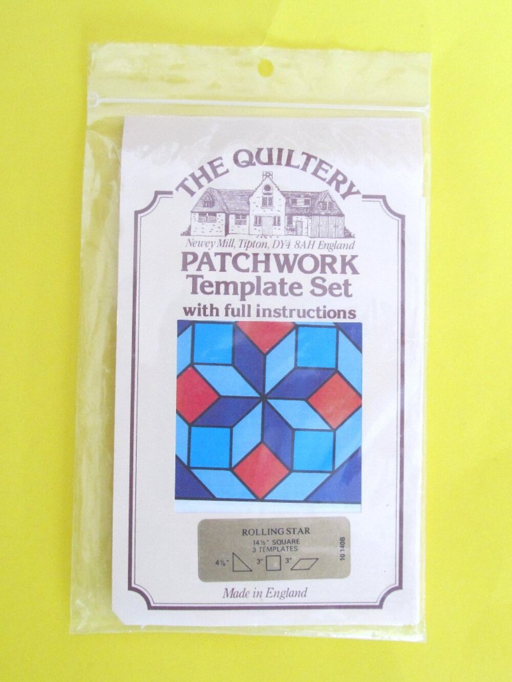 Vintage patchwork template set ROLLING STAR